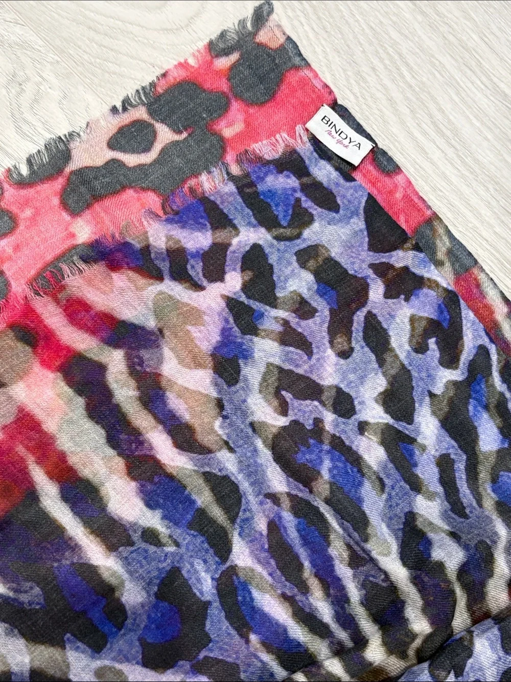 Women’s Multicolor Animal Print Scarf- Pink/Black